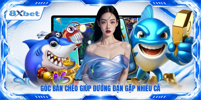 Góc bắn chéo giúp đường đạn gặp nhiều cá
